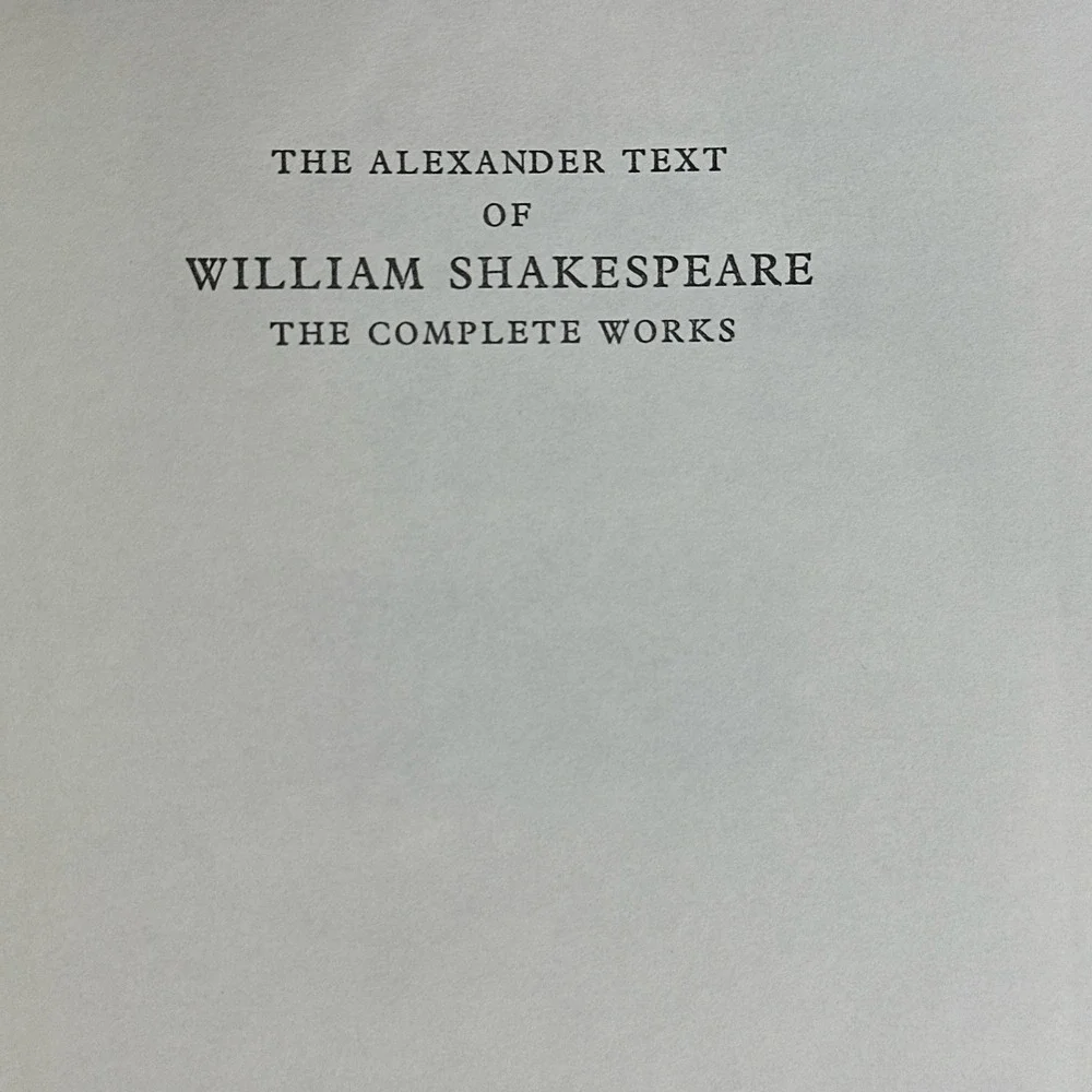 The Complete Works of William‎ Shakespeare Alexander Text Eric Fraser Illus 1980